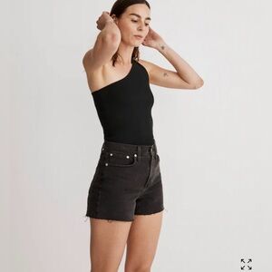 Madewell High Rise Black Denim Short Size 25